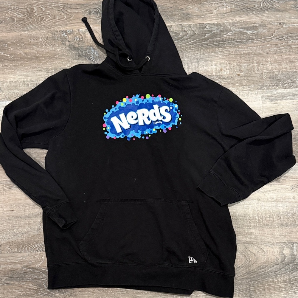 New Era Black Nerds Graphic Hoodie sz xl
